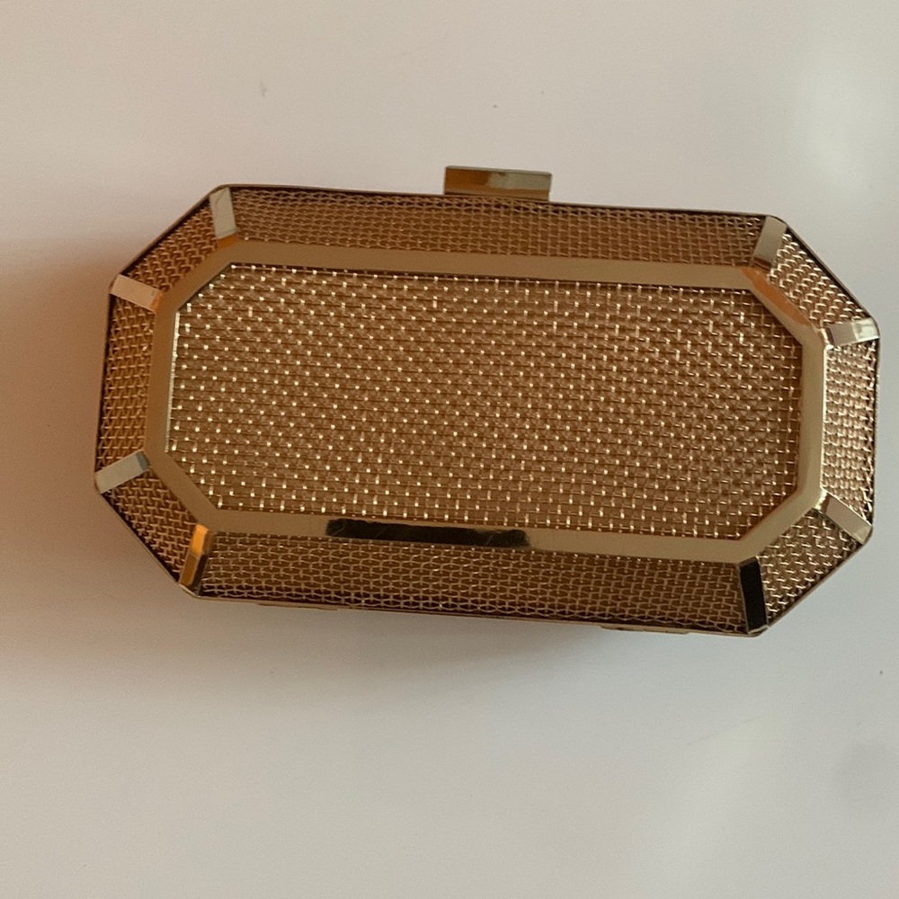 Gold bcbgmaxazria clutch